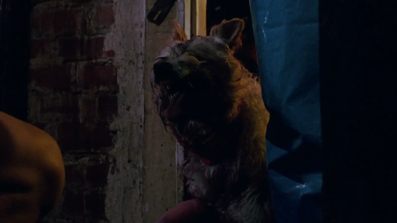 One of the lab’s failed experiments, handled on set