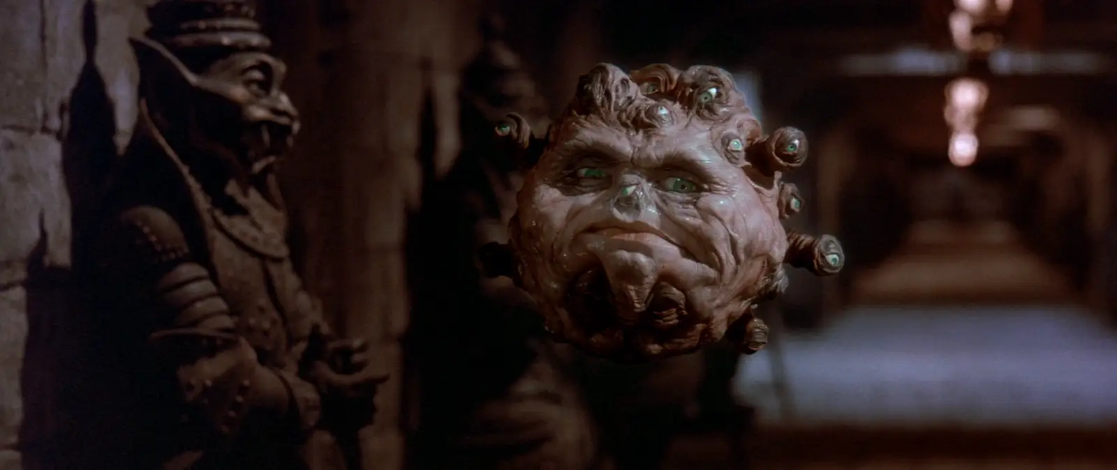 The floating eye guardian — patrolling Lo Pan's corridors